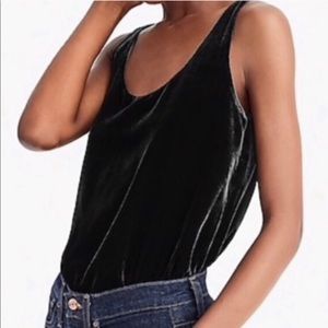 NWT J. Crew Black Velvet Tank Top